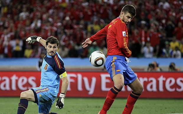 Iker Casillas y Piqué 