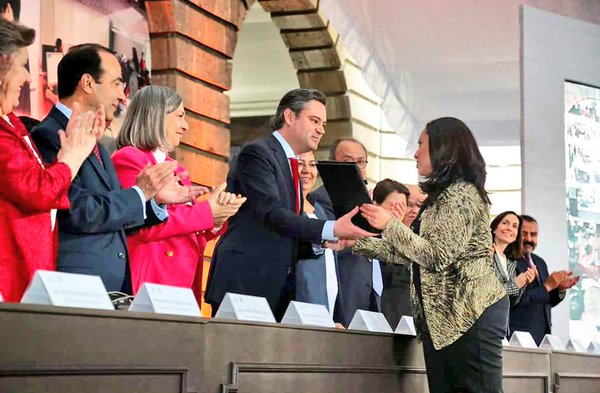 El secretario de Educación Pública, Aurelio Nuño, durante la entrega de los resultados de la evaluación de desempeño docente.