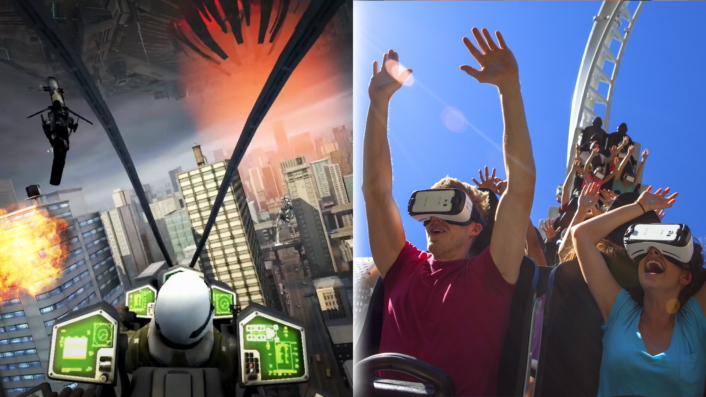 Los visitantes usarán visores de realidad virtual mientras estén en alguna de las montañas rusas de Six Flags. 