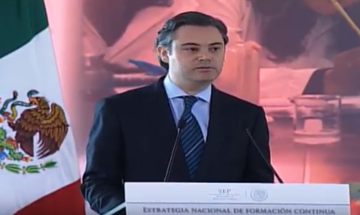 El secretario de Educación Pública, Aurelio Nuño, durante la presentación de la Estrategia de Formación Continua de profesores de Educación Básica y M
