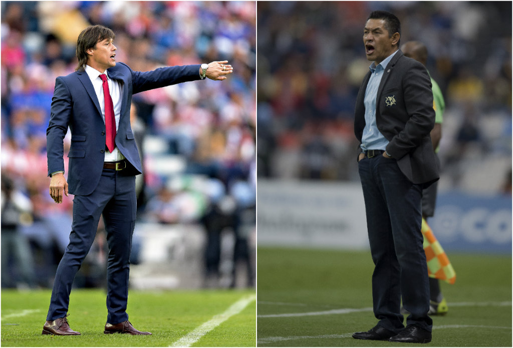 Matías Almeyda e Ignacio Ambriz, técnicos de Chivas y América, respectivamente