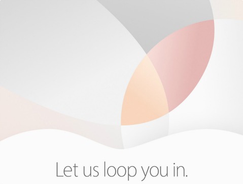 La invitación del evento de Apple. 