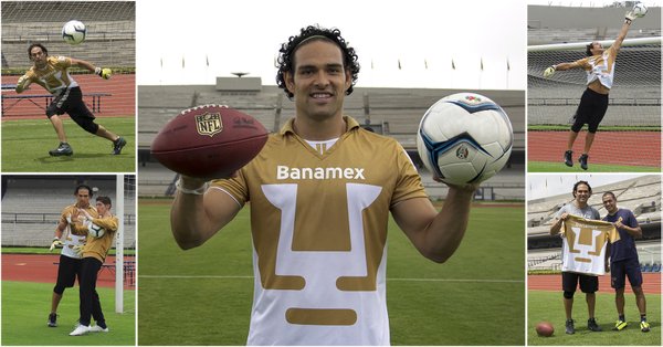 Mark Sánchez en su visita a los Pumas
