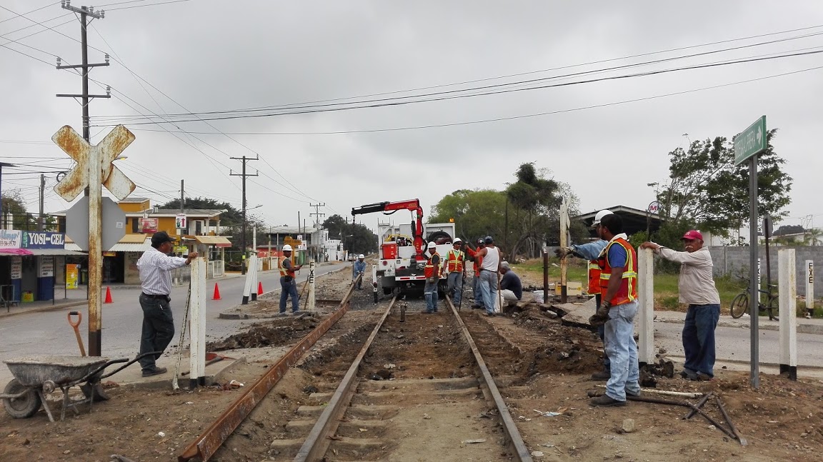 Trabajos en las vías en Altamira.
