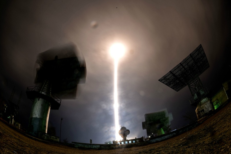 El cohete Soyuz despegó desde la plataforma ubicada en Baikonur en Kazajistán.