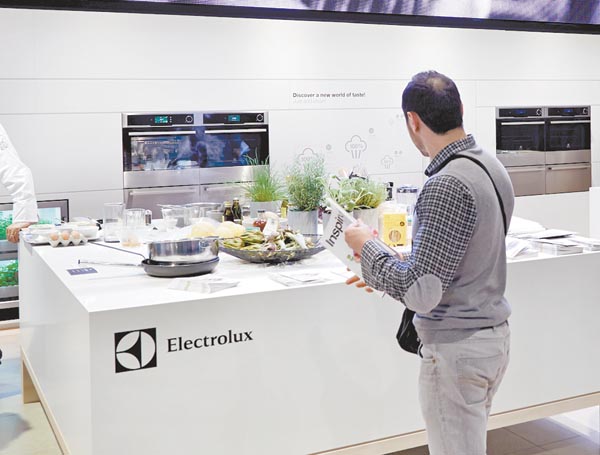El estand de la firma en una feria de electrodomésticos. 