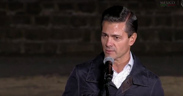 El Presidente durante la inauguración de la Experiencia Nocturna en Teotihuacán.