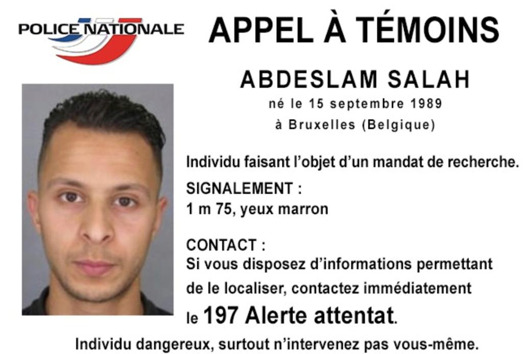 Salah Abdeslam era buscado por la Policía de Francia por los ataques del 13 de noviembre en París. 