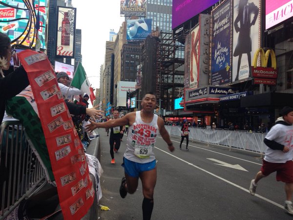 Antonio Tizapa, en el medio maratón de Nueva York 