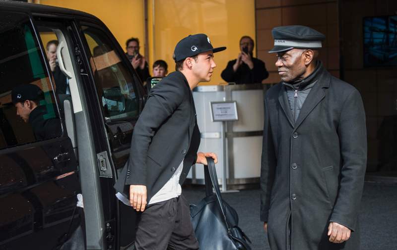 Mario Goetze a su llegada a la concentración de Alemania 