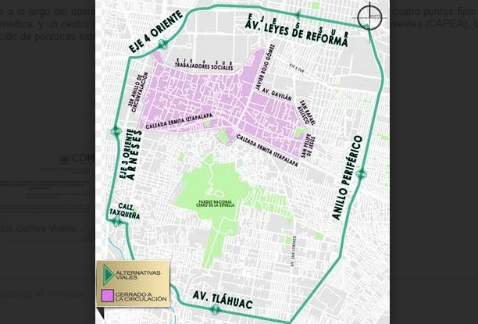 Vialidades en Iztapalapa estarán cerradas al paso vehicular con motivo de la celebración de Semana Santa y la representación de la Pasión de Cristo.