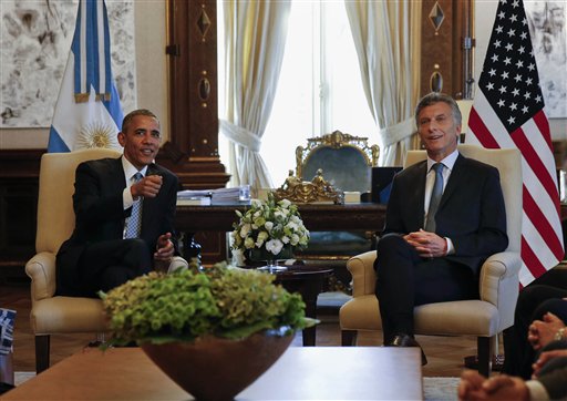 Los presidentes de EU y Argentina están reunidos en la Casa Rosada, sede del gobierno argentino.
