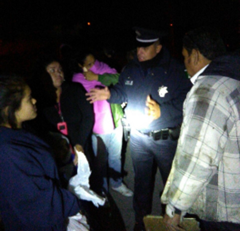 Elementos de la Policía Federal regresó a los pasajeros a esta frontera en otros autobuses.