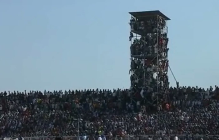 Así lucían las gradas del Ahmadu Bello Stadium