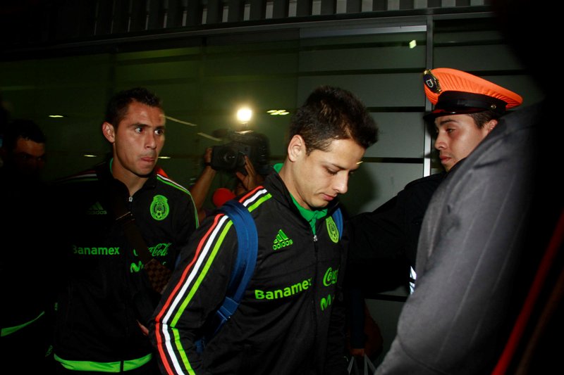 Javier Hernández a su llegada a la Ciudad de México 