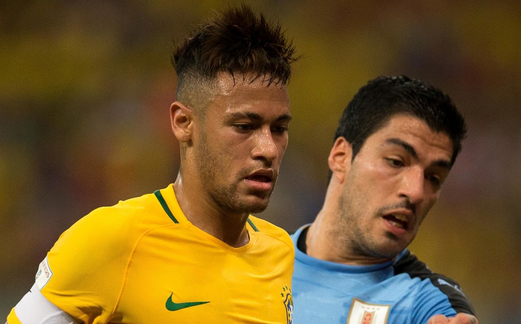 Neymar en el juego ante Uruaguay