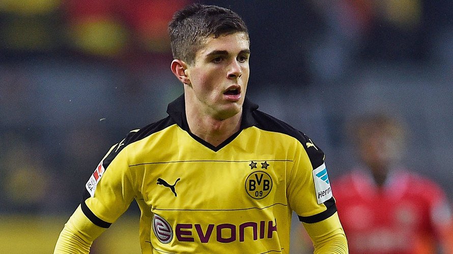 Christian Pulisic, jugador estadounidense del Borussia Dortmund 