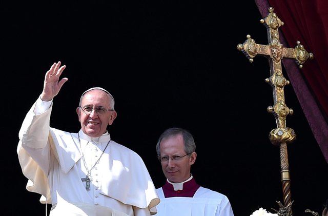 El papa Francisco durante la misa de domingo de Pascua.