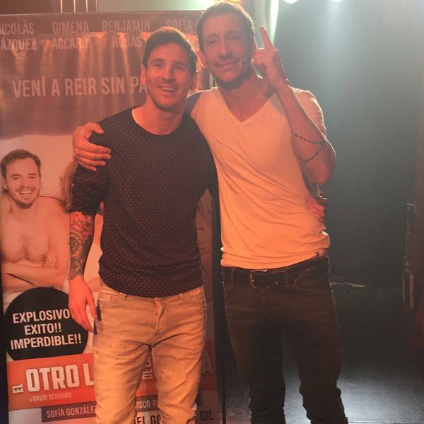 Messi con el actor Nicolas Vazquez