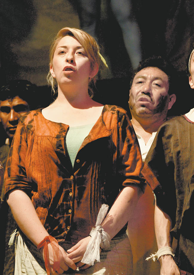 La ex estudiante de danza en escena de "El hombre de la Mancha".