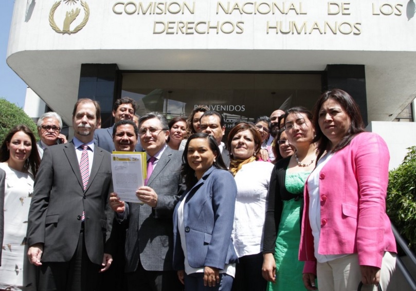 Integrantes del PRD en la Comisión Nacional de Derechos Humanos.