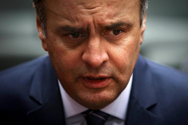Aécio Neves, ayer en el foro sobre "Constitución y Crisis" que se celebra en la Universidad de Lisboa, Portugal
