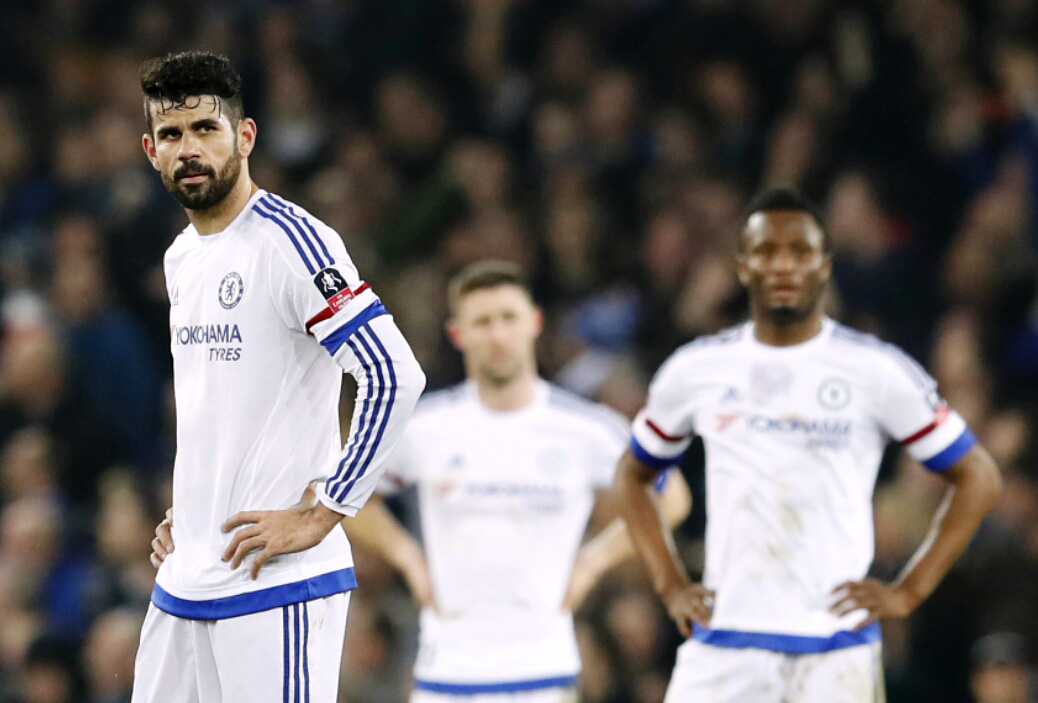 Diego Costa en partido frente al Everton