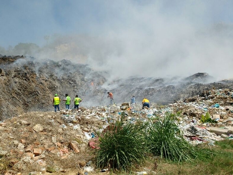 Incendio en el basurero de Oaxaca