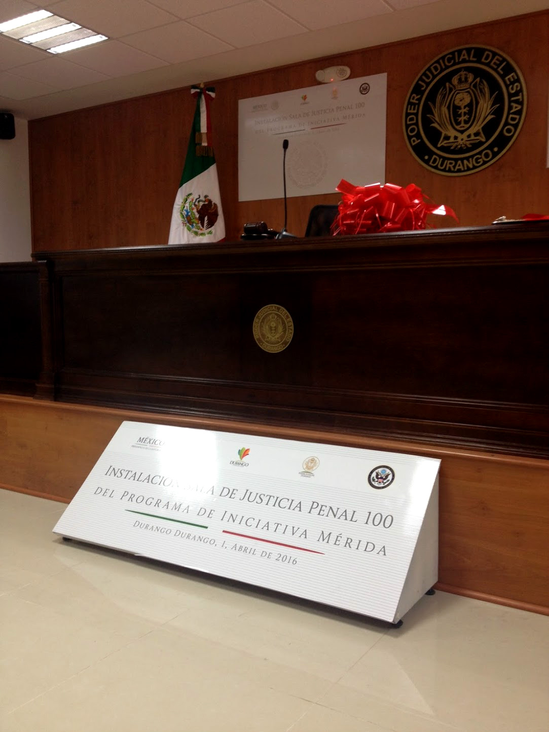 En Durango fue inaugurada la Sala de Juicios Orales número 100.