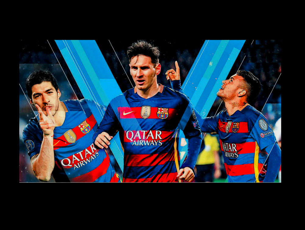 El tridente ofensivo del Barcelona: Suárez, Messi y Neymar