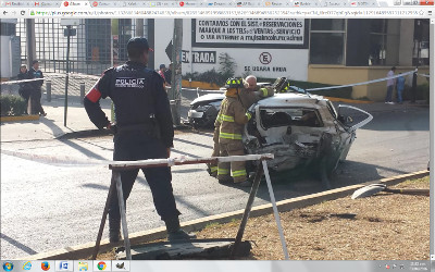 El conductor del Jetta tenía aliento alcohólico por lo que fue detenido y llevado ante el Ministerio Público.