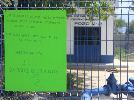 El sistema de agua potable Mochitlán, está paralizado desde el jueves 31 de marzo.