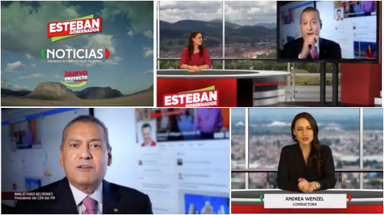 Manlio Fabio Beltrones, presidente del Comité Nacional del PRI, apareció en en el noticiero de Redes Sociales de Esteban Villegas.