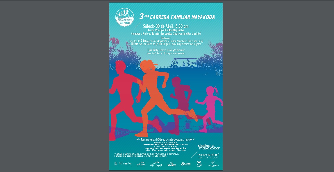 El cartel de la carrera de Mayocoba 