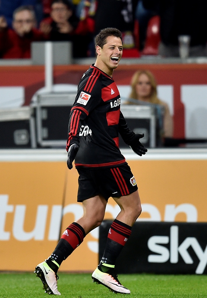 Javier Hernández, delantero del Bayer 04 Leverkusen