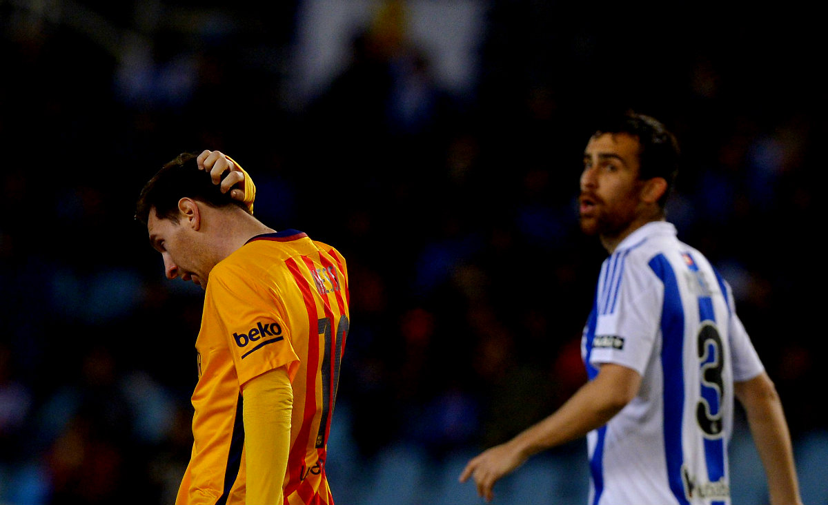 Messi lamentó una acciónen Anoeta