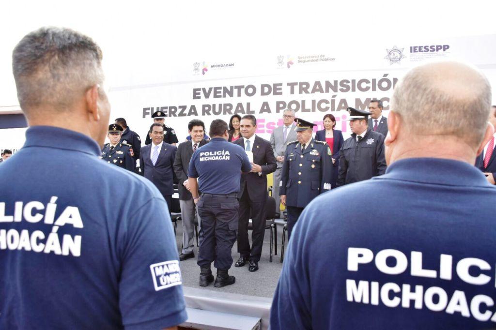 Fueron incorporados 561 elementos de la extinta Fuerza Rural a las fuerzas policiacas convencionales.