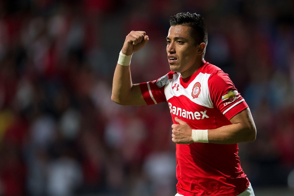 Uribe celebra su gol ante San Lorenzo
