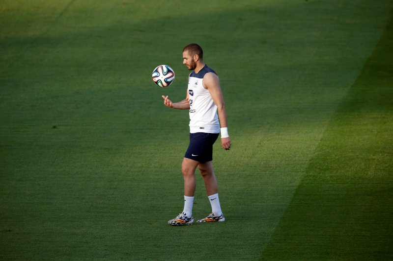 Karim Benzema con la selección de Francia 