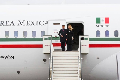 A las 13:00 horas locales de Copenhague, Dinamarca el avión presidencial TP01 José María Morelos y Pavón aterrizó en el Aeropuerto Internacional de es