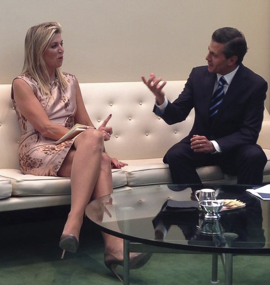 Durante la 70 Asamblea General de la ONU, el mandatario mexicano se reunió con la reina Máxima de los Países Bajos.