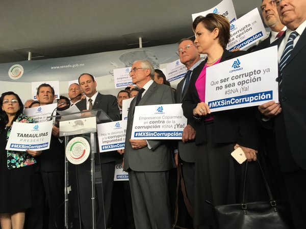 Empresarios exigen aprobación de siete leyes anticorrupción en el Senado