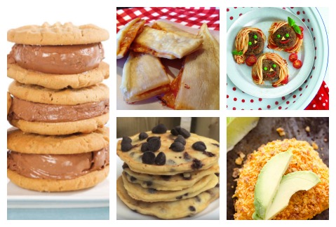 Sandwiches de helado, pollo frito y hotcakes de chocolate 