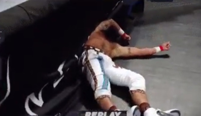 Enzo Amore quedó inconsciente en el suelo