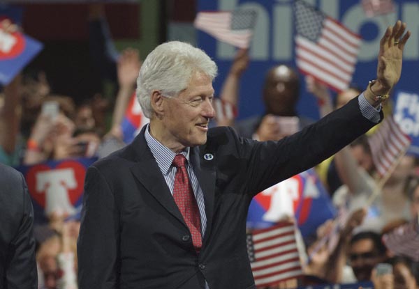 Bill Clinton durante un evento de campaña de Hillary Clinton el martes 26 de abril de 2016.