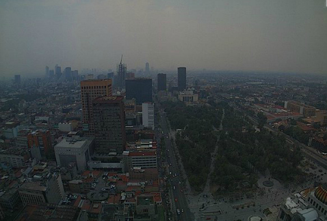 La calidad del aire es mala, esta tarde, en la mayor parte de la Zona Metropolitana del Valle de México.