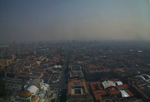 La calidad del aire es mala en la mayor parte de la Ciudad de México.