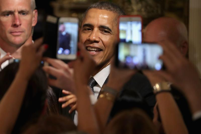 El presidente de EU, Barack Obama, durante la recepción del 5 de mayo en la Casa Blanca