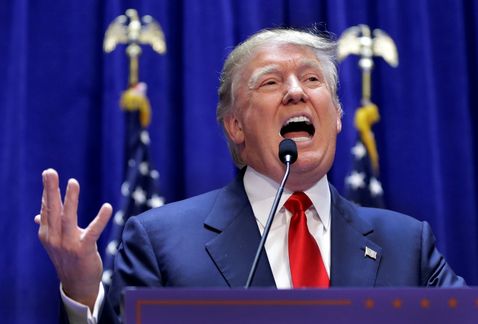 Donald Trump durante un discurso de campaña.