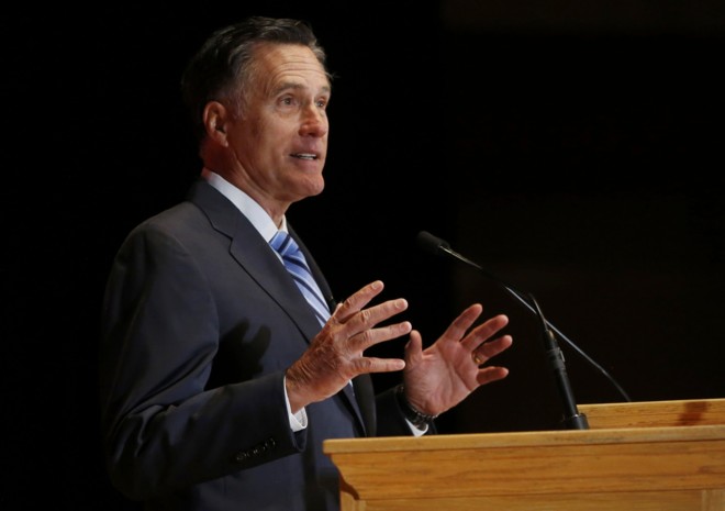 Mitt Romney, durante un discurso el pasado marzo en Utah en el que criticó duramente a Donald Trump